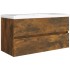 Mueble lavabo madera contrachapada roble ahumado