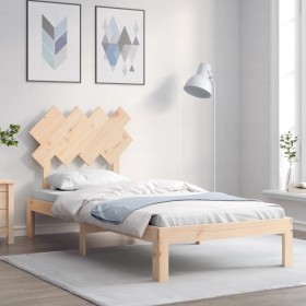 Estructura de cama con cabecero madera