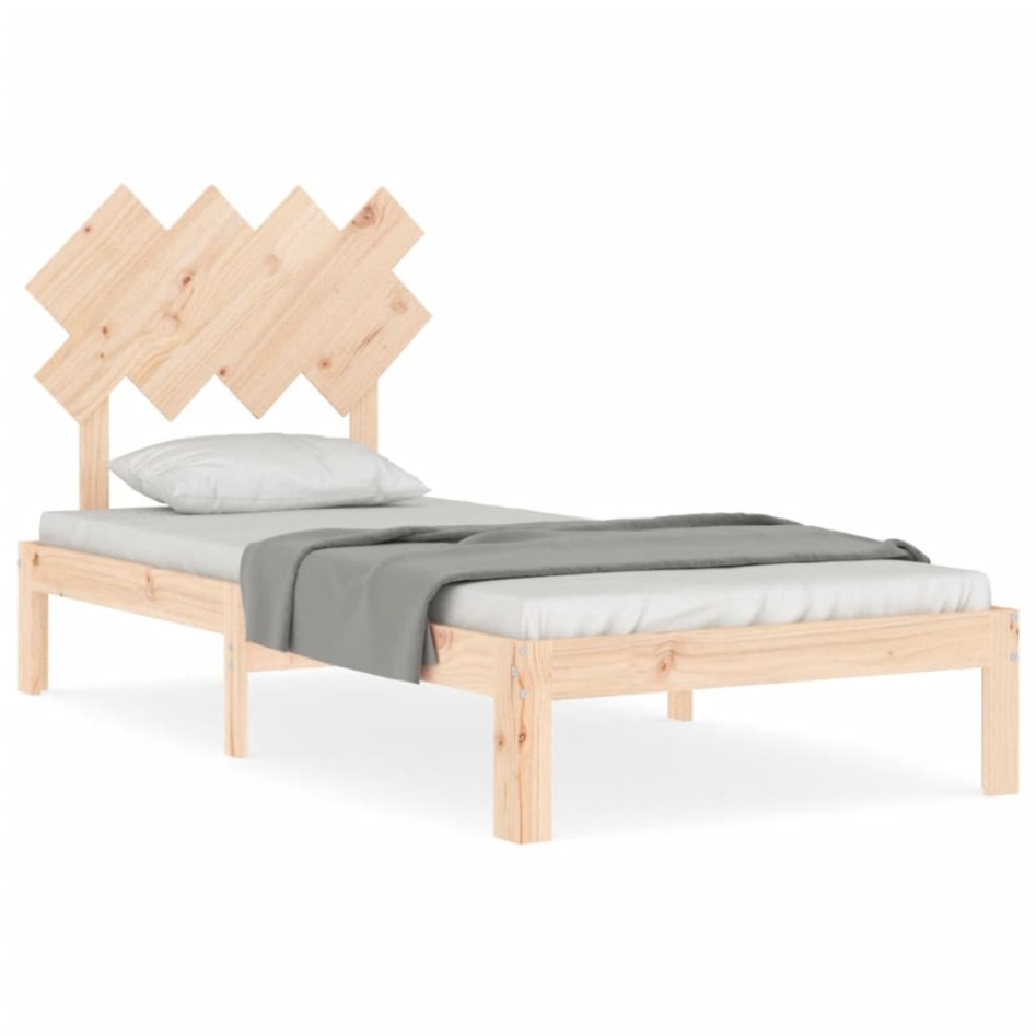 Estructura de cama con cabecero madera