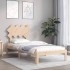 Estructura de cama con cabecero madera