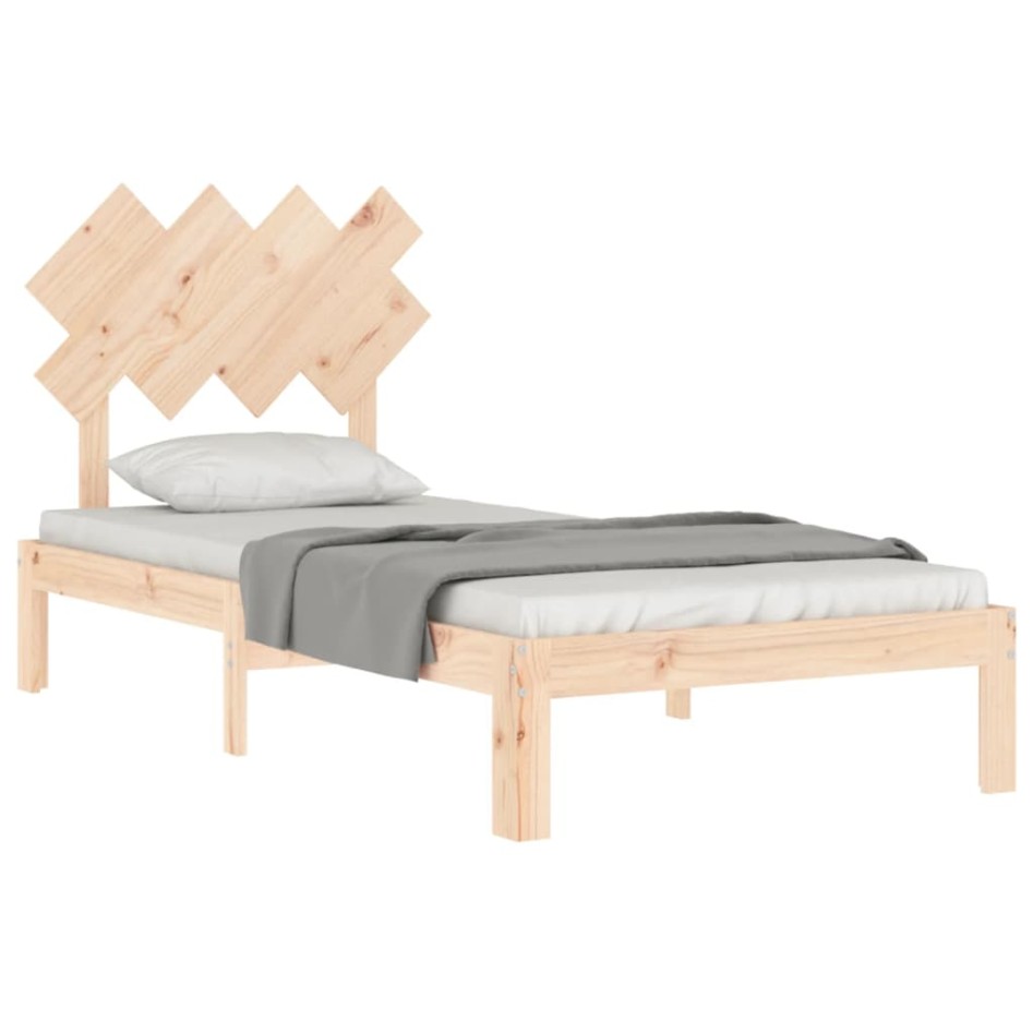 Estructura de cama con cabecero madera