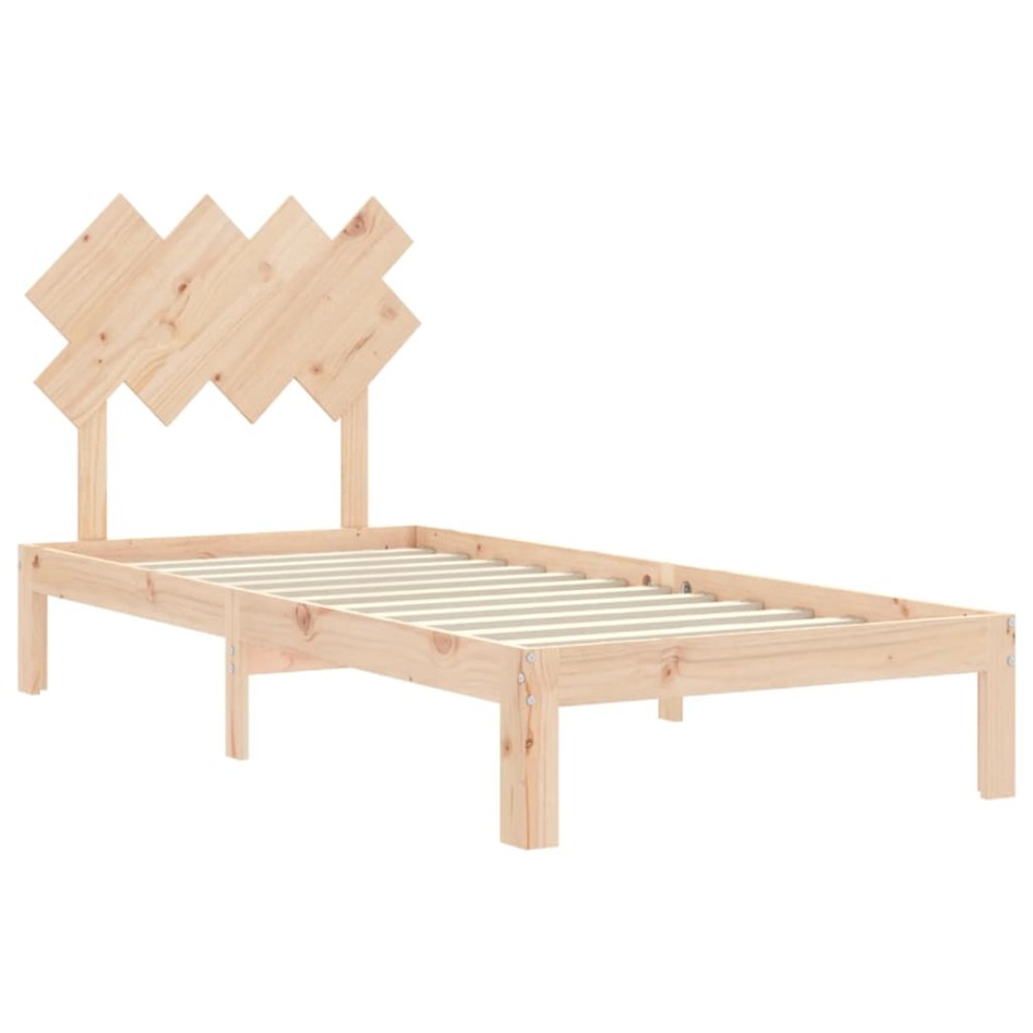 Estructura de cama con cabecero madera