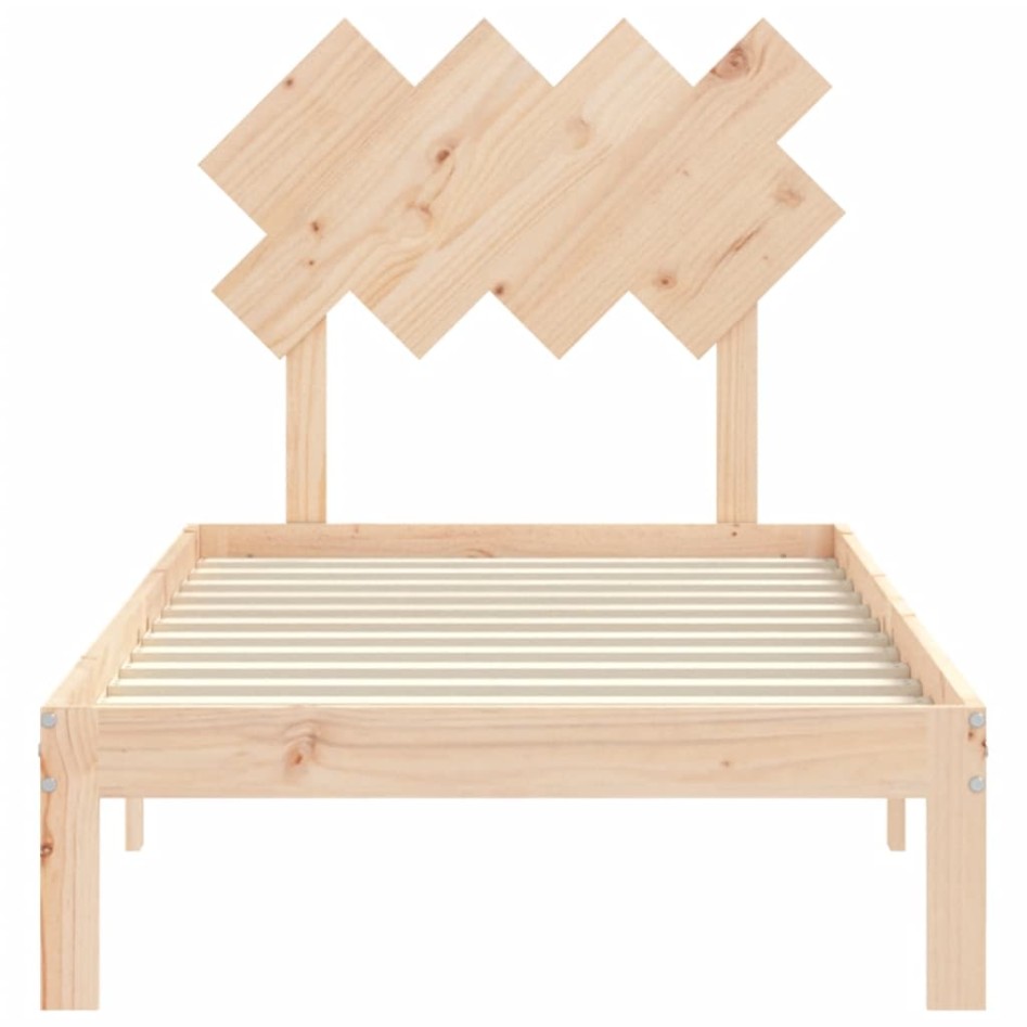 Estructura de cama con cabecero madera