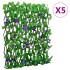 Enrejado expansible hiedra artificial verde 5 uds 180x70