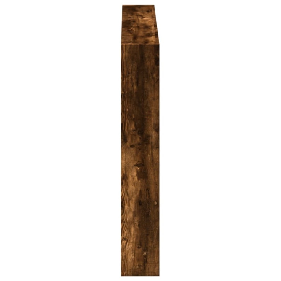 Cabecero de cama con luz LED roble ahumado 100x17x102