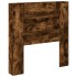 Cabecero de cama con luz LED roble ahumado 100x16,5x103,5