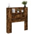 Cabecero de cama con luz LED roble ahumado 100x16,5x103,5