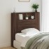 Cabecero de cama con luz LED marrón roble 100x16,5x103,5