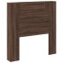 Cabecero de cama con luz LED marrón roble 100x16,5x103,5