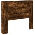 Cabecero de cama con luz LED roble ahumado 120x16,5x103,5
