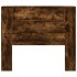 Cabecero de cama con luz LED roble ahumado 120x16,5x103,5