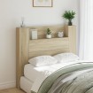 Cabecero de cama con luz LED roble Sonoma 120x16,5x103,5 cm