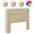 Cabecero de cama con luz LED roble Sonoma 120x16,5x103,5