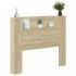 Cabecero de cama con luz LED roble Sonoma 120x16,5x103,5