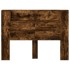 Cabecero de cama con luz LED roble ahumado 140x16,5x103,5