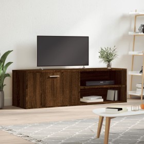 Mueble de TV madera de ingeniería marrón roble 120x34x37