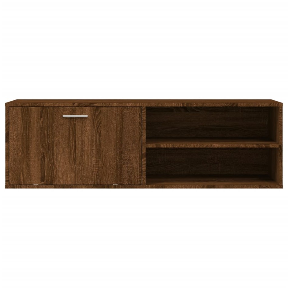 Mueble de TV madera de ingeniería marrón roble 120x34x37