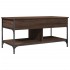 Mesa de centro madera ingeniería metal marrón 100x50x50