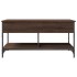 Mesa de centro madera ingeniería metal marrón 100x50x50