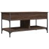 Mesa de centro madera ingeniería metal marrón 100x50x50