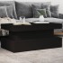Mesa de centro con luces LED negro 90x50x40