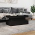 Mesa de centro con luces LED negro 90x50x40
