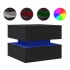 Mesa de centro con luces LED negro 50x50x40