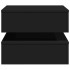 Mesa de centro con luces LED negro 50x50x40