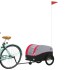 Remolque para bicicleta hierro negro y rojo 30