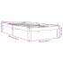 Estructura de cama sin colchón madera maciza marrón 75x190