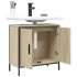 Armario lavabo baño madera ingeniería roble Sonoma 60x30x60