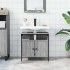 Armario lavabo baño madera ingeniería gris Sonoma 60x30x60