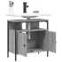 Armario lavabo baño madera ingeniería gris Sonoma 60x30x60