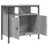 Armario lavabo baño madera ingeniería gris Sonoma 60x30x60