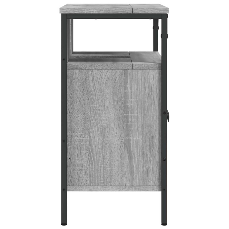 Armario lavabo baño madera ingeniería gris Sonoma 60x30x60