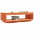 Mesa de centro madera maciza de pino marrón cera 110x50x33,5
