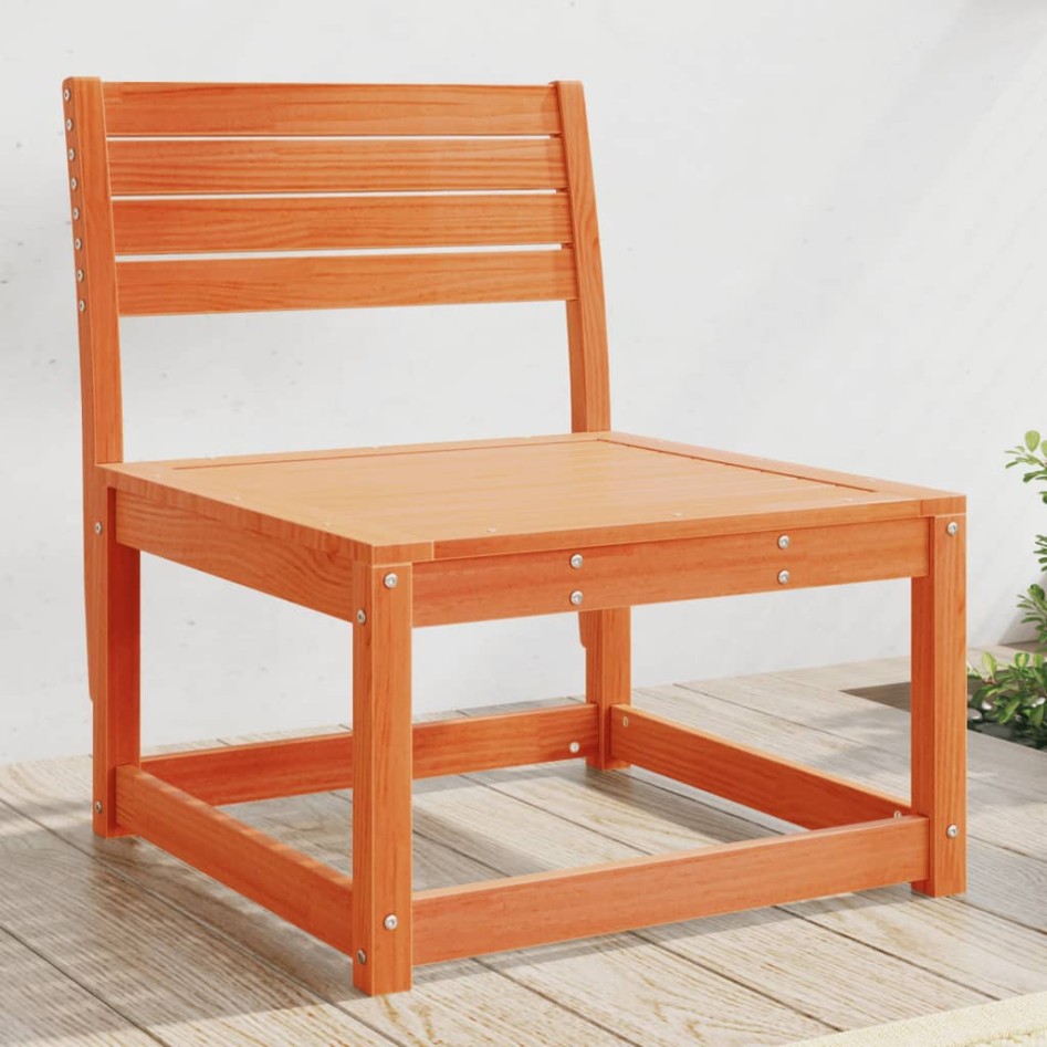 Sofá de jardín madera maciza de pino marrón