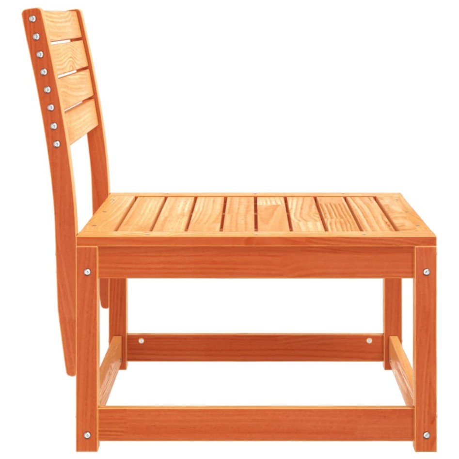 Sofá de jardín madera maciza de pino marrón