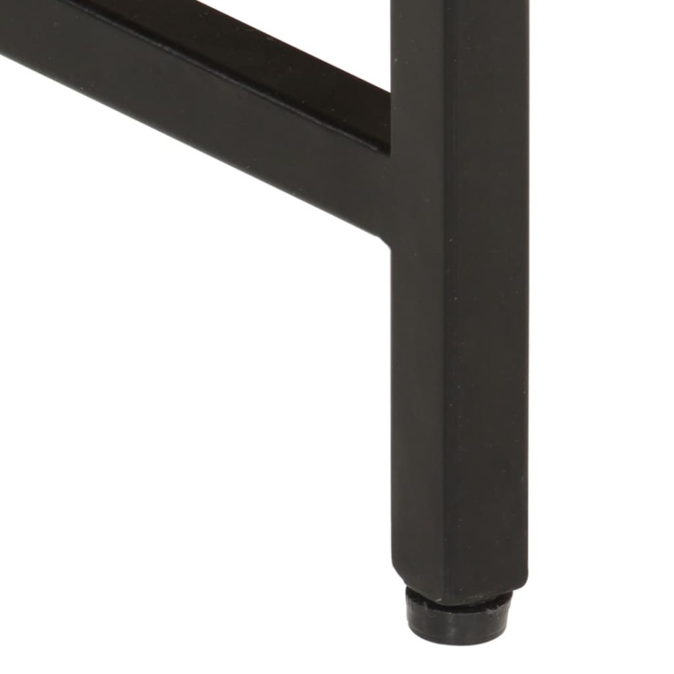 Mesas apilables 3 piezas madera de mango rugosa maciza y