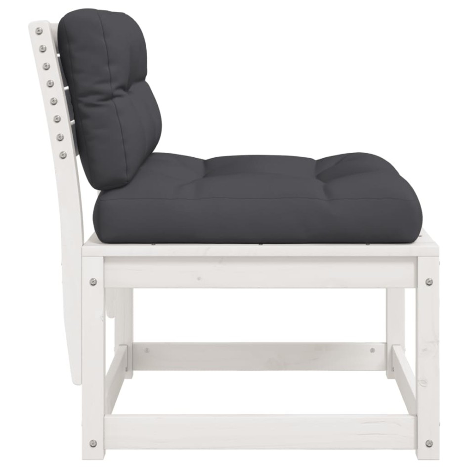 Sofá de jardín con cojines madera maciza de pino