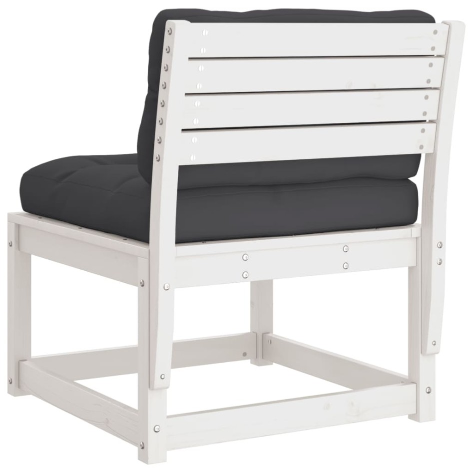 Sofá de jardín con cojines madera maciza de pino