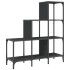 Estantería de madera de ingeniería y metal negro 92x30x102