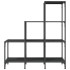 Estantería de madera de ingeniería y metal negro 92x30x102