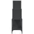 Estantería de madera de ingeniería y metal negro 92x30x102