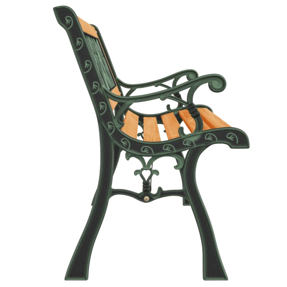 Banco de jardín madera maciza abeto y acero 116