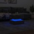 Mesa de centro con luces LED gris hormigón 50x50x40