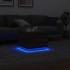 Mesa de centro con luces LED marrón roble 50x50x40
