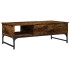 Mesa de centro madera ingeniería metal roble humo 100x50x35