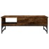 Mesa de centro madera ingeniería metal roble humo 100x50x35