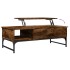 Mesa de centro madera ingeniería metal roble humo 100x50x35